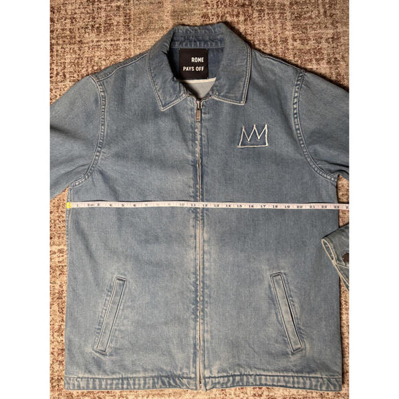 Rome Pays Off Basquiat Exhibit Denim Jacket Size L Los Angeles - Picture 7 of 9